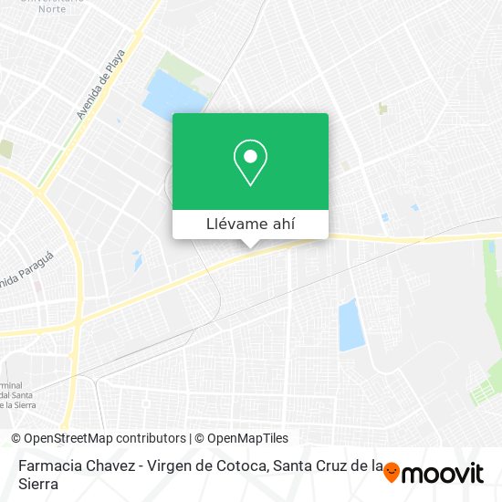 Mapa de Farmacia Chavez - Virgen de Cotoca