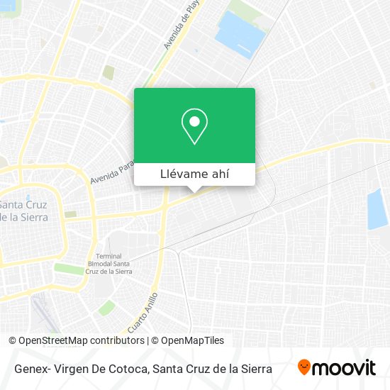 Mapa de Genex- Virgen De Cotoca