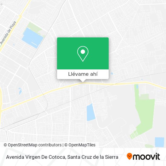 Mapa de Avenida Virgen De Cotoca