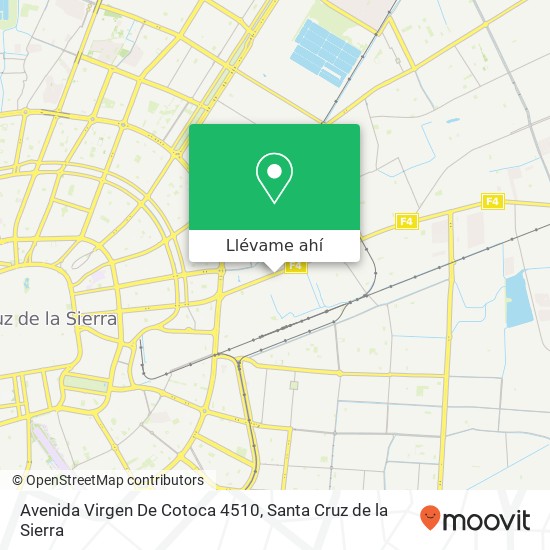 Mapa de Avenida Virgen De Cotoca 4510