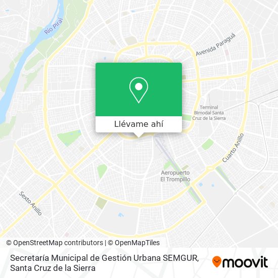 Mapa de Secretaría Municipal de Gestión Urbana SEMGUR