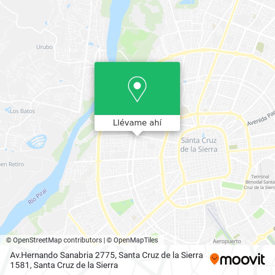 Mapa de Av.Hernando Sanabria 2775, Santa Cruz de la Sierra 1581