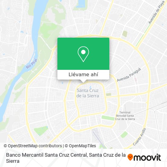 Mapa de Banco Mercantil Santa Cruz Central