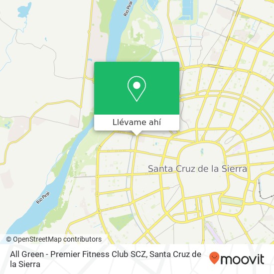 Mapa de All Green - Premier Fitness Club SCZ