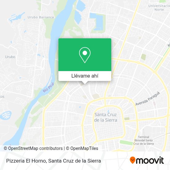 Cómo llegar a Pizzeria El Horno en Santa Cruz De La Sierra en Autobús?