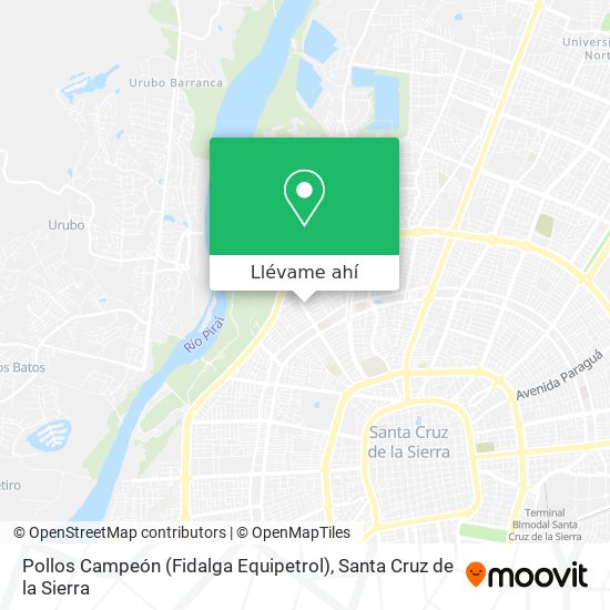 Mapa de Pollos Campeón (Fidalga Equipetrol)