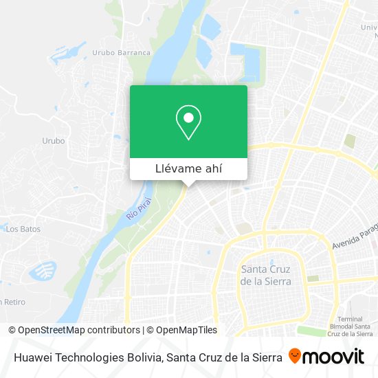 Mapa de Huawei Technologies Bolivia