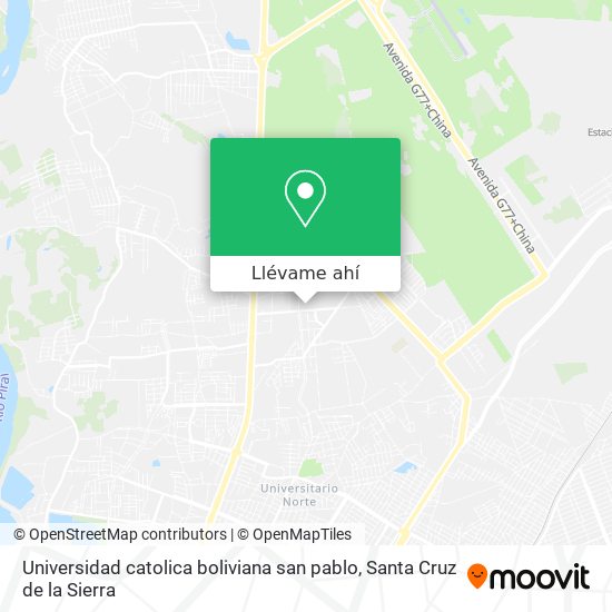 Mapa de Universidad catolica boliviana san pablo