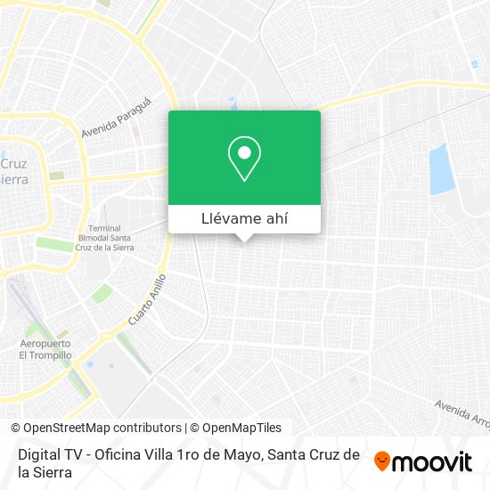 Mapa de Digital TV - Oficina Villa 1ro de Mayo