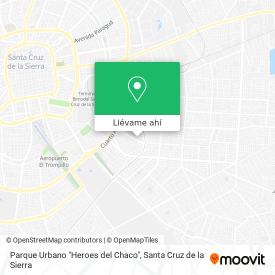 Mapa de Parque Urbano "Heroes del Chaco"