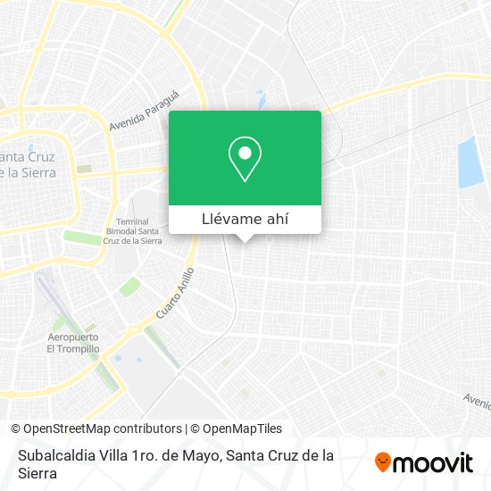 Mapa de Subalcaldia Villa 1ro. de Mayo