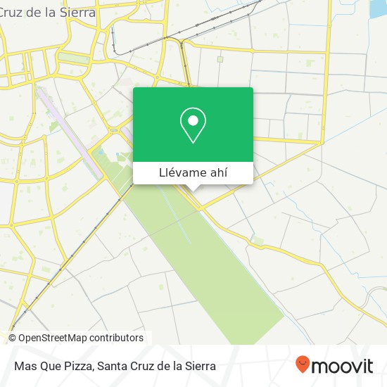 Mapa de Mas Que Pizza, Santa Cruz UV-150, Santa Cruz de la Sierra