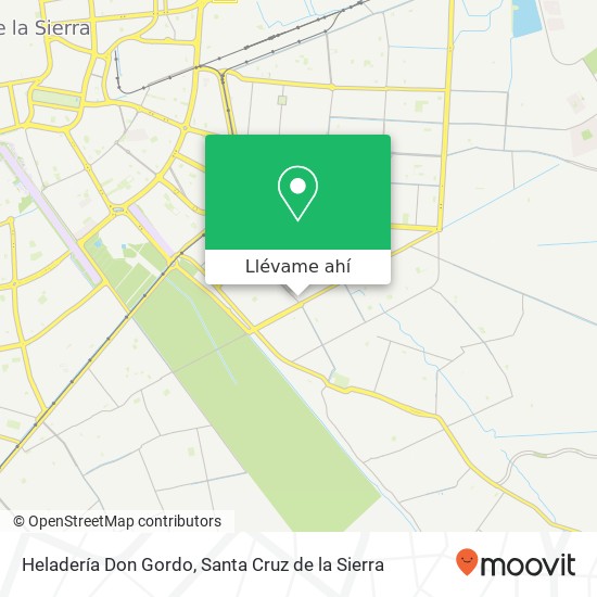 Mapa de Heladería Don Gordo, Calle 1 UV-147, Santa Cruz de la Sierra