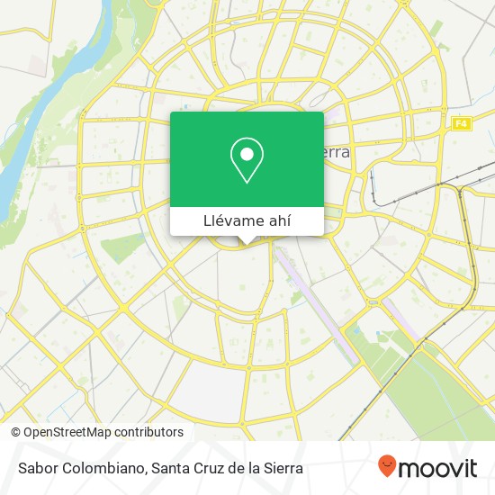 Mapa de Sabor Colombiano, Avenida El Trompillo UV-27, Santa Cruz de la Sierra