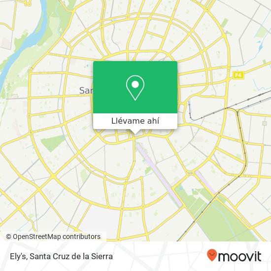 Mapa de Ely's, René Moreno UV-7, Santa Cruz de la Sierra