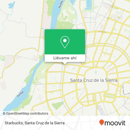 Mapa de Starbucks, ET-18, Santa Cruz de la Sierra