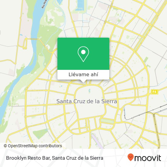 Mapa de Brooklyn Resto Bar, Asunción UV-14, Santa Cruz de la Sierra