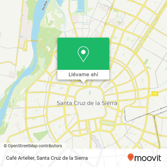 Mapa de Café Artelier, Cañada Strongest UV-14, Santa Cruz de la Sierra