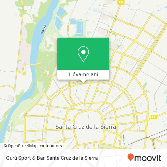 Mapa de Gurú Sport & Bar, Noel Kempff Mercado UV-36, Santa Cruz de la Sierra