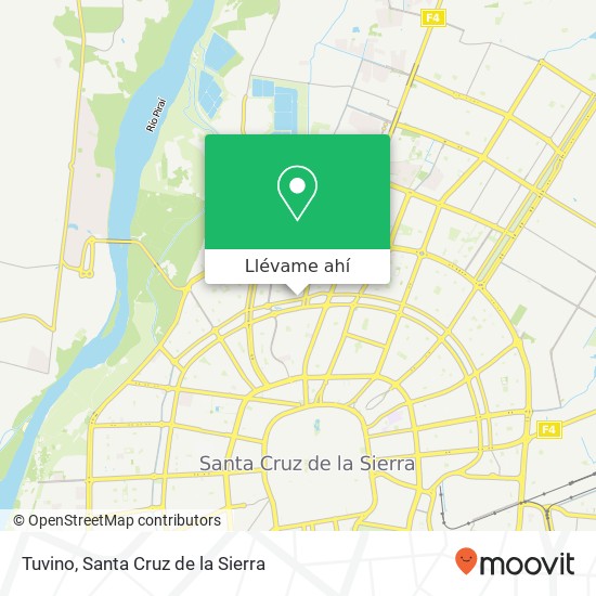 Mapa de Tuvino, Marcelo Terceros Banzer UV-61, Santa Cruz de la Sierra