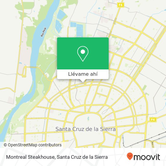 Mapa de Montreal Steakhouse, Marcelo Terceros Banzer UV-61, Santa Cruz de la Sierra