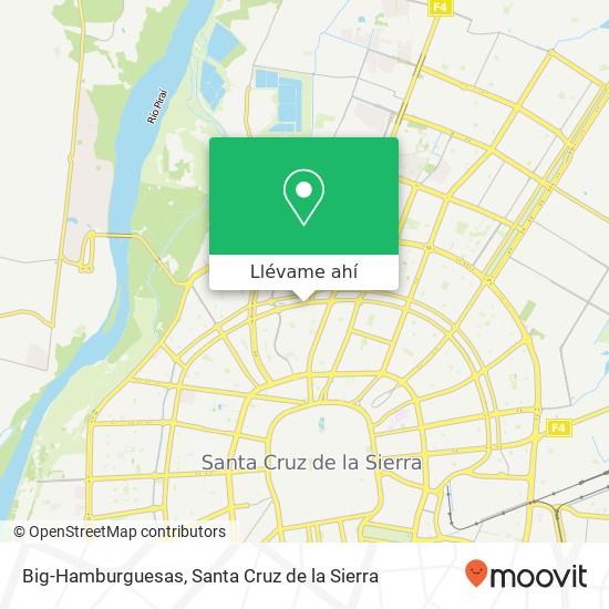 Mapa de Big-Hamburguesas, Noel Kempff Mercado UV-36, Santa Cruz de la Sierra