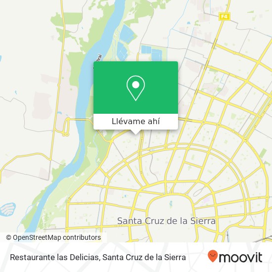 Mapa de Restaurante las Delicias, Agustín Landivar UV-59, Santa Cruz de la Sierra
