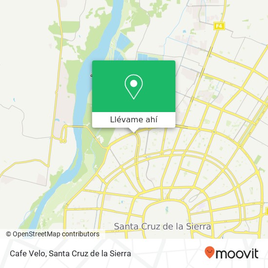 Mapa de Cafe Velo, UV-59, Santa Cruz de la Sierra