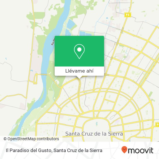 Mapa de Il Paradiso del Gusto, La Salle UV-60, Santa Cruz de la Sierra