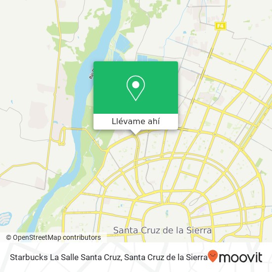 Mapa de Starbucks La Salle Santa Cruz, UV-59, Santa Cruz de la Sierra
