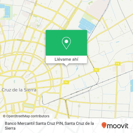 Mapa de Banco Mercantil Santa Cruz PIN
