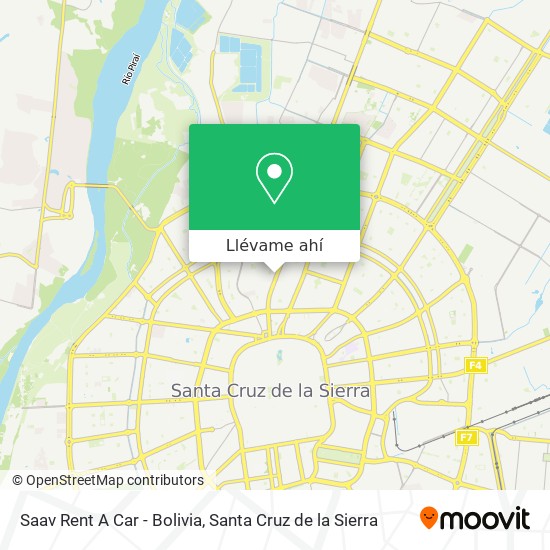 Mapa de Saav Rent A Car - Bolivia