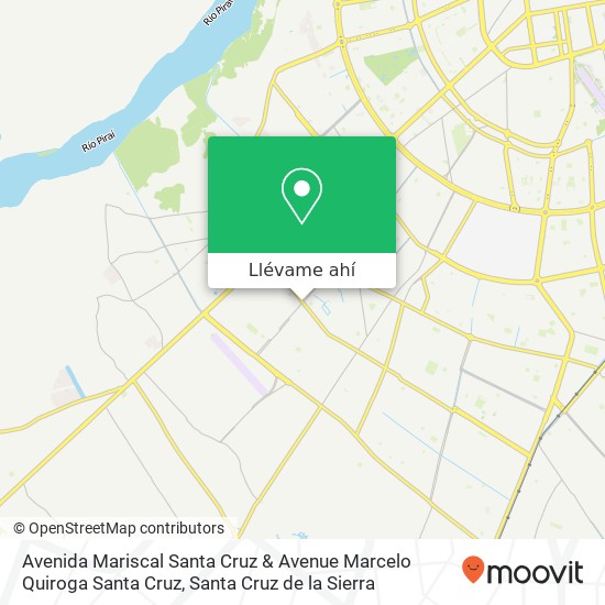 Mapa de Avenida Mariscal Santa Cruz & Avenue Marcelo Quiroga Santa Cruz