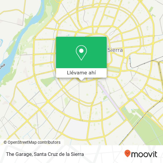 Mapa de The Garage, Prefecto Rivas UV-9, Santa Cruz de la Sierra