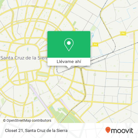Mapa de Closet 21, Avenida Dr. Carmelo Ortiz Taborga Uv-43B, Santa Cruz de la Sierra