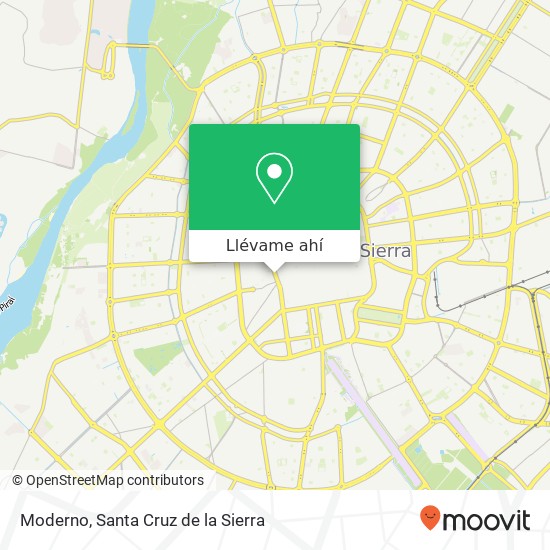 Mapa de Moderno, Avenida Cañoto UV-11, Santa Cruz de la Sierra
