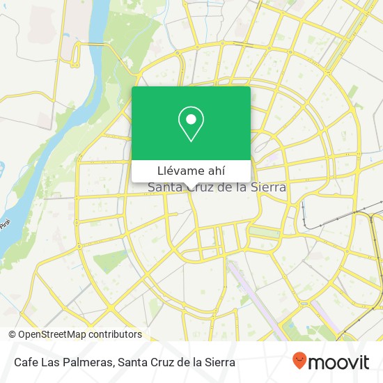 Mapa de Cafe Las Palmeras, José Callaú Santa Cruz de la Sierra, Santa Cruz de la Sierra