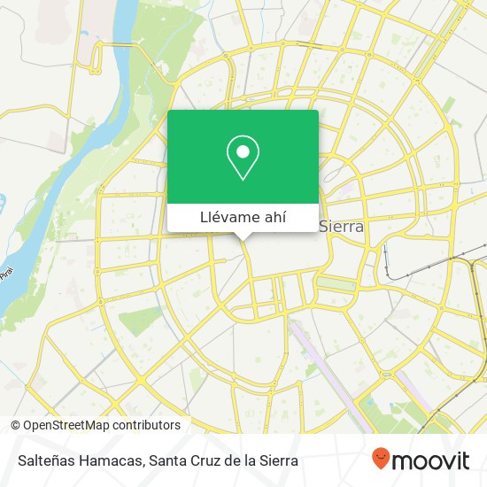 Mapa de Salteñas Hamacas, Avenida Cañoto Santa Cruz de la Sierra, Santa Cruz de la Sierra