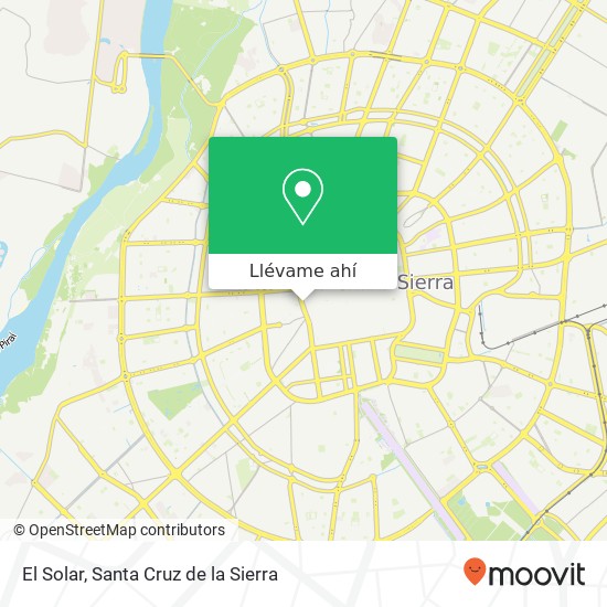 Mapa de El Solar, Avenida Cañoto Santa Cruz de la Sierra, Santa Cruz de la Sierra