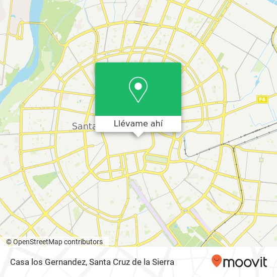 Mapa de Casa los Gernandez, Potosí Santa Cruz de la Sierra, Santa Cruz de la Sierra