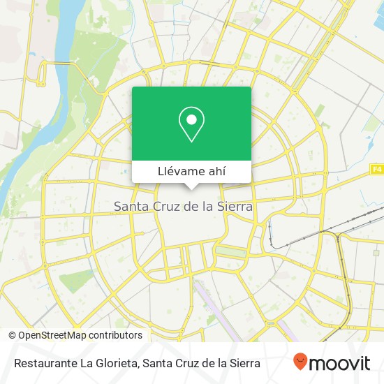 Mapa de Restaurante La Glorieta, Murillo Santa Cruz de la Sierra, Santa Cruz de la Sierra
