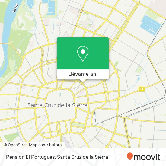 Mapa de Pension El Portugues, Avenida Mutualista UV-18, Santa Cruz de la Sierra