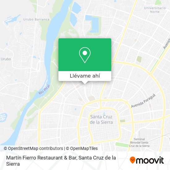 Mapa de Martín Fierro Restaurant & Bar