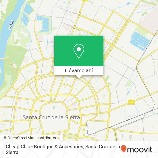Mapa de Cheap Chic - Boutique & Accesories, Avenida Pedro Ribera Méndez ET-3, Santa Cruz de la Sierra