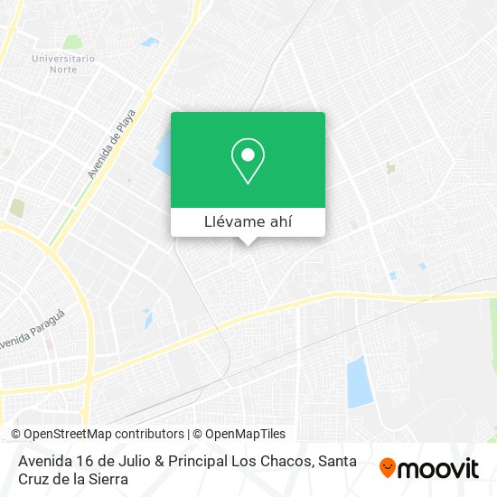 Mapa de Avenida 16 de Julio & Principal Los Chacos