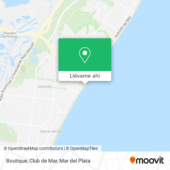 Mapa de Boutique, Club de Mar