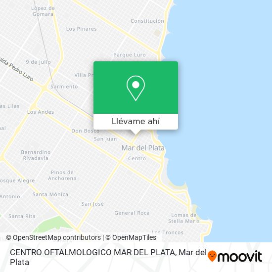 Mapa de CENTRO OFTALMOLOGICO MAR DEL PLATA