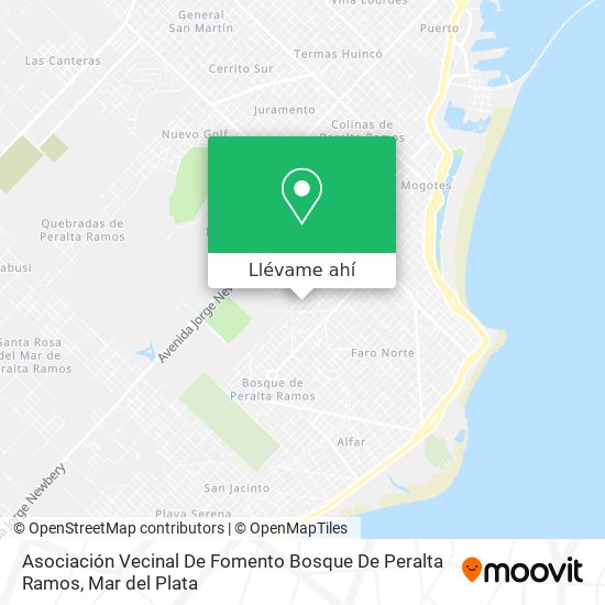 Mapa de Asociación Vecinal De Fomento Bosque De Peralta Ramos