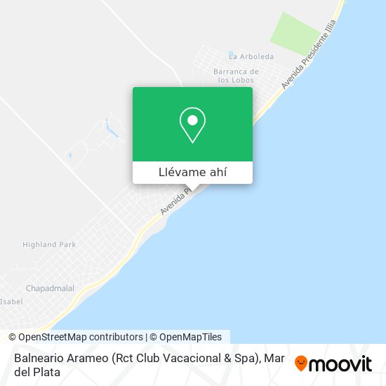 Mapa de Balneario Arameo (Rct Club Vacacional & Spa)