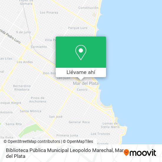 Mapa de Biblioteca Pública Municipal Leopoldo Marechal